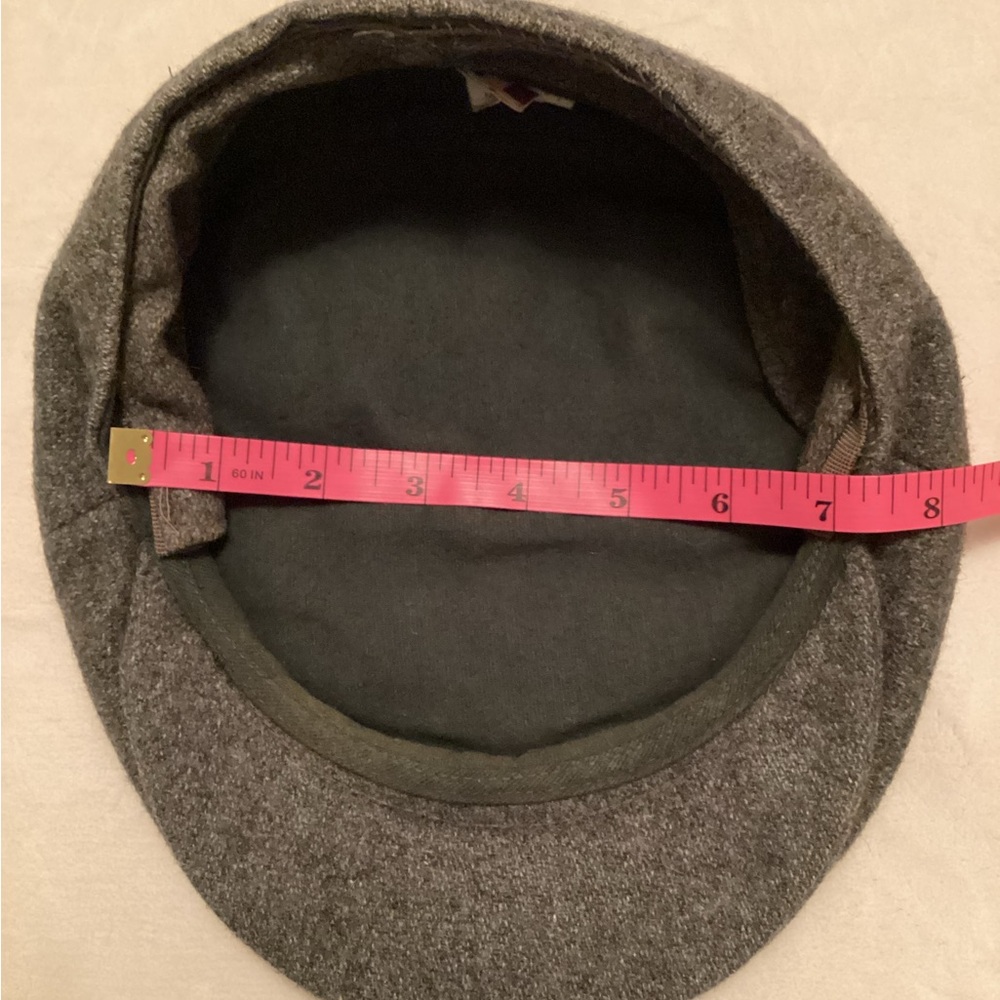 Gray Wool Newsboy Cap Made in Italy - Picture 5 of 7